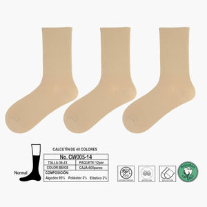 Chaussettes antibactériennes en coton sans couture anti-peluches