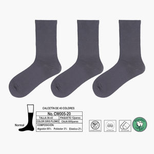 Chaussettes antibactériennes en coton sans couture anti-peluches