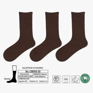 Chaussettes antibactériennes en coton sans couture anti-peluches
