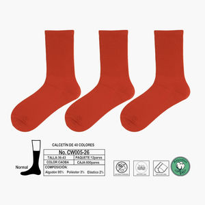 Chaussettes antibactériennes en coton sans couture anti-peluches
