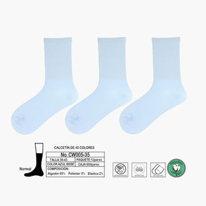 Chaussettes antibactériennes en coton sans couture anti-peluches