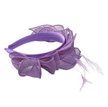 Bibi de cérémonie en 100% sisal monté sur un serre-tête