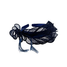 Bibi de cérémonie en 100% sisal monté sur un serre-tête