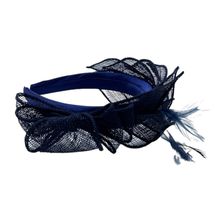 Bibi de cérémonie en 100% sisal monté sur un serre-tête