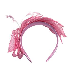 Bibi de cérémonie en 100% sisal monté sur un serre-tête