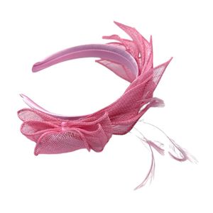 Bibi de cérémonie en 100% sisal monté sur un serre-tête