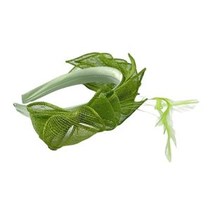 Bibi de cérémonie en 100% sisal monté sur un serre-tête