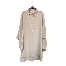 Chemise en tissu 100% polyester avec bouton sur la manche