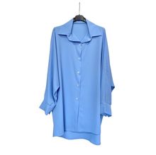 Chemise en tissu 100% polyester avec bouton sur la manche