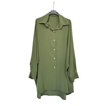 Chemise en tissu 100% polyester avec bouton sur la manche