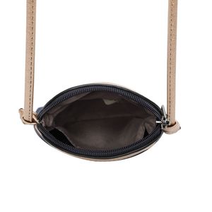 Pochette pour téléphone zippée en tissu côtelé et simili cuir