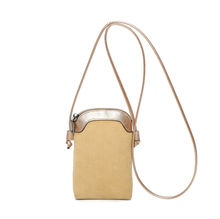 Pochette pour téléphone zippée en tissu côtelé et simili cuir