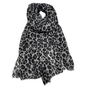 Écharpe douce et légère en viscose et coton à imprimé léopard - 12 pièces