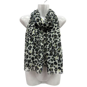Écharpe douce et légère en viscose et coton à imprimé léopard - 12 pièces