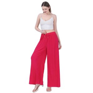 Pantalon coupe ample effet plissée avec une ceinture élastique