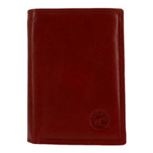 Portefeuille à 2 volets en cuir rouge avec protection anti fraude