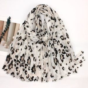 Écharpe douce imprimée avec motif léopard coloré - 3 pièces