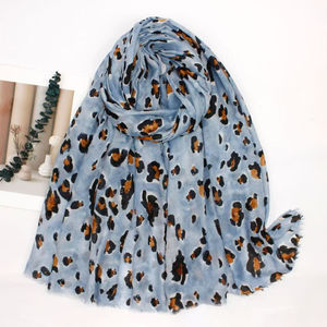 Écharpe douce imprimée avec motif léopard coloré - 3 pièces