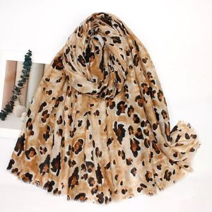 Écharpe douce imprimée avec motif léopard coloré - 3 pièces