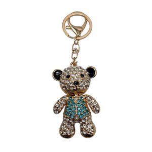 Porte-clés en forme d'ourson sertissage strass étincelants