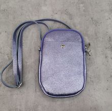 Pochette pour téléphone à zip avec poche plate devant et derrière Lilas