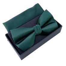 Nœud papillon en coffret avec pochette 100 % Polyester