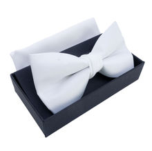 Nœud papillon en coffret avec pochette 100 % Polyester