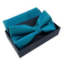 Nœud papillon en coffret avec pochette 100 % Polyester