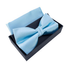 Nœud papillon en coffret avec pochette 100 % Polyester