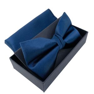 Nœud papillon en coffret avec pochette 100 % Polyester
