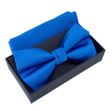 Nœud papillon en coffret avec pochette 100 % Polyester