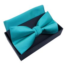 Nœud papillon en coffret avec pochette 100 % Polyester