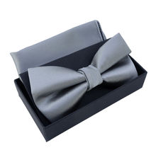 Nœud papillon en coffret avec pochette 100 % Polyester