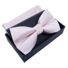 Nœud papillon en coffret avec pochette 100 % Polyester