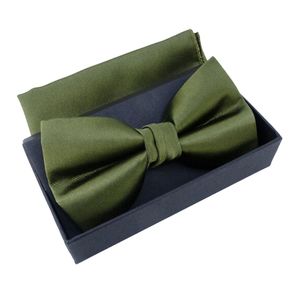 Nœud papillon en coffret avec pochette 100 % Polyester