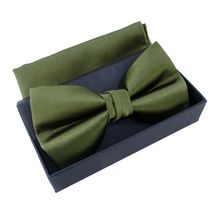 Nœud papillon en coffret avec pochette 100 % Polyester