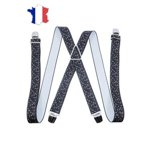 Bretelles élastiques ornées d'imprimé de petit cachemire