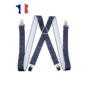 Bretelles élastiques ornées d'imprimé de petit cachemire