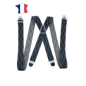 Bretelles élastiques à motif graphique en jacquard losange