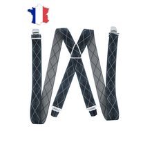 Bretelles élastiques à motif graphique en jacquard losange