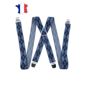 Bretelles élastiques à motif graphique en jacquard losange