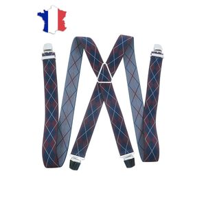 Bretelles élastiques à motif graphique en jacquard losange