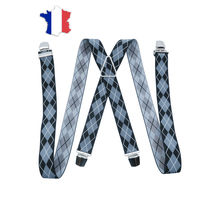 Bretelles élastiques à motif graphique en jacquard losange