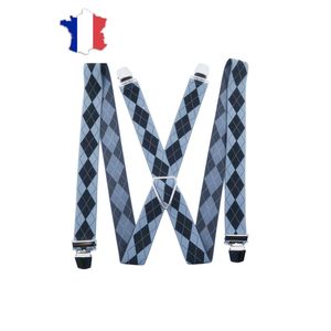 Bretelles élastiques à motif graphique en jacquard losange