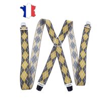 Bretelles élastiques à motif graphique en jacquard losange