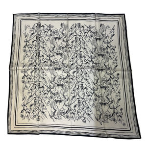 Étole carrée de soie à motif de fleurs aux teintes éclatantes