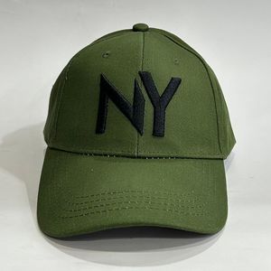 Casquette "NY" pour adulte en coton doux de couleur unie