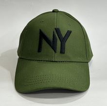 Casquette "NY" pour adulte en coton doux de couleur unie
