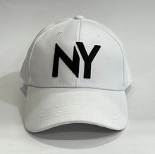 Casquette "NY" pour adulte en coton doux de couleur unie
