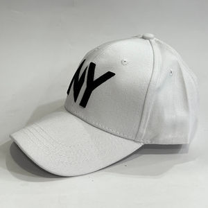 Casquette "NY" pour adulte en coton doux de couleur unie